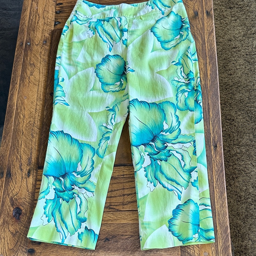 Herman Geist Floral Crop Pants